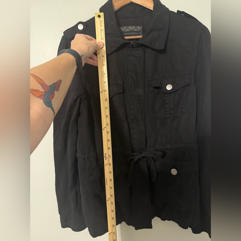 Sanctuary black lightweight utility jacket size medium - Picture 3 of 7